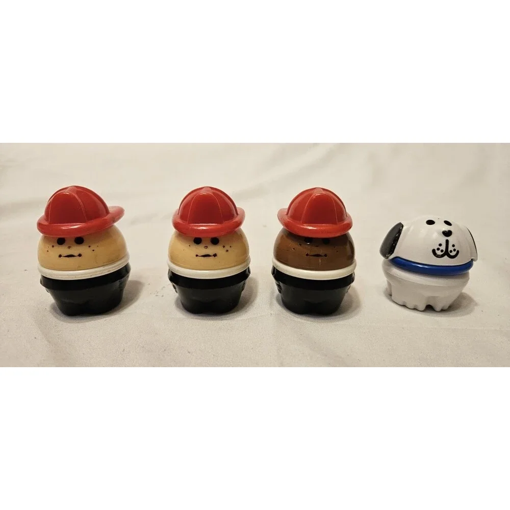 Vintage Little Tikes Tykes Toddle Tots Dalmation Firemen Chunky People Set of 4